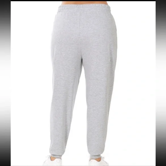 ZENANA Premium Classic Cotton Blend Joggers Sweatpants - Picture 3 of 4